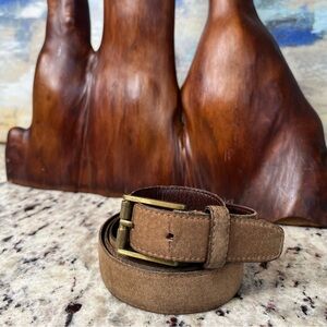 Men's Tan Suede Belt